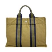 Pre-owned Canvas handbags Hermès Vintage , Green , Dames