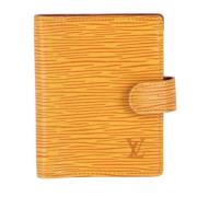 Pre-owned Leather wallets Louis Vuitton Vintage , Yellow , Dames