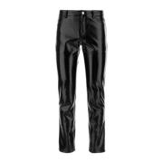 Zwarte vinyl broek Courrèges , Black , Heren