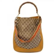 Pre-owned Canvas gucci-bags Gucci Vintage , Beige , Dames