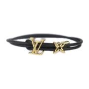 Pre-owned Leather bracelets Louis Vuitton Vintage , Black , Dames