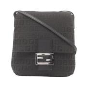 Pre-owned Canvas shoulder-bags Fendi Vintage , Black , Dames