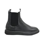 Beatle Geborsteld Leer Zwarte Laarzen Docksteps , Black , Heren