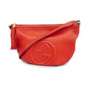 Pre-owned Leather gucci-bags Gucci Vintage , Orange , Dames