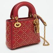 Pre-owned Leather dior-bags Dior Vintage , Red , Dames