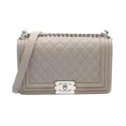 Pre-owned Leather chanel-bags Chanel Vintage , Beige , Dames