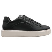 Zwarte Leren Sneakers Zonick Stijl Gant , Black , Heren