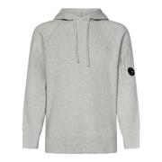 Grijze Sweater met Capuchon en Lens Detail C.p. Company , Gray , Heren