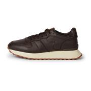 Tumbled Leather Sneakers Boggi Milano , Brown , Heren