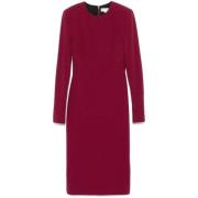 Lang Bourgondisch Jurk Victoria Beckham , Red , Dames