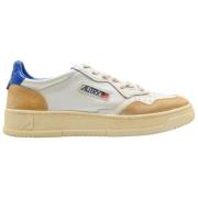 Vintage Lage Top Sneakers Geel/Wit/Blauw Autry , White , Heren