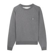 Fox Head Patch Katoenen Sweatshirt Maison Kitsuné , Gray , Heren