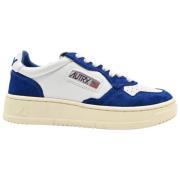 Open Lage Dames Leren Sneakers Blauw Autry , Multicolor , Dames