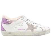 Reliëf Foxing Sneakers Wit/Lavendel Golden Goose , White , Dames