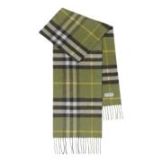 Groene Geruite Wol Kinder Sjaal Burberry , Green , Unisex