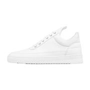 Low Top Ripple Nappa All White Filling Pieces , White , Heren