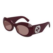 Stijlvolle zonnebril voor dagelijks gebruik Gucci , Red , Unisex