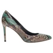 Pre-owned Leather heels Gucci Vintage , Green , Dames