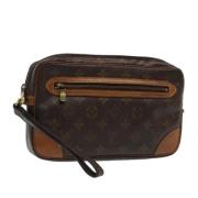 Pre-owned Canvas clutches Louis Vuitton Vintage , Brown , Dames