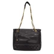 Pre-owned Leather chanel-bags Chanel Vintage , Black , Dames