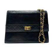 Pre-owned Leather chanel-bags Chanel Vintage , Black , Dames