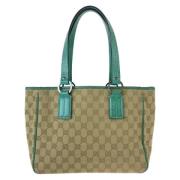 Pre-owned Canvas gucci-bags Gucci Vintage , Beige , Dames