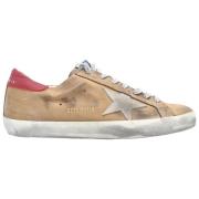 Superstar Camel Silver Star Sneakers Golden Goose , Brown , Dames