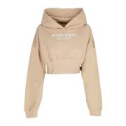 Cropped Corset Hoodie Sand Karl Kani , Beige , Dames