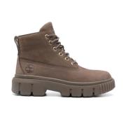 Suède Veterschoenen Enkellaarsjes Timberland , Brown , Dames