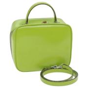 Pre-owned Leather handbags Gucci Vintage , Green , Dames