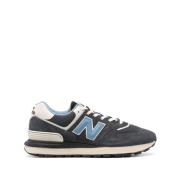 Grijze Sneakers met Kleurblok Ontwerp New Balance , Gray , Heren