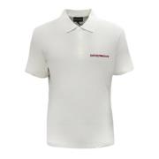 Polo shirt met logoprint Emporio Armani , White , Heren