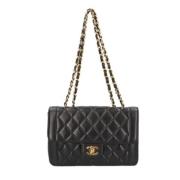 Pre-owned Leather chanel-bags Chanel Vintage , Black , Dames