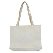 Pre-owned Leather chanel-bags Chanel Vintage , White , Dames