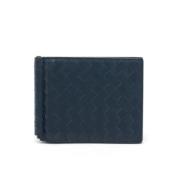 Pre-owned Leather wallets Bottega Veneta Vintage , Blue , Heren