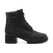 Zwarte Suède Veterschoen Blokhaklaarzen Timberland , Black , Dames