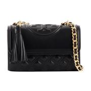 Kleine zwarte leren schoudertas Tory Burch , Black , Dames