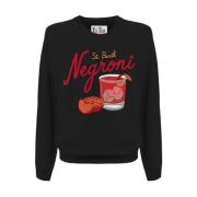 Luxe Wol Crewneck Sweater MC2 Saint Barth , Black , Heren