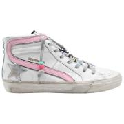 Wit Roze Slide Sneakers Golden Goose , White , Dames