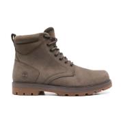 Bruine leren veterschoenen Timberland , Brown , Heren