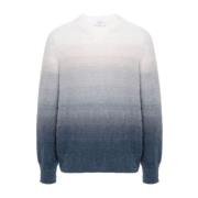 Grijze Ombre Trui met Pijl Motief Off White , Multicolor , Heren