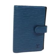 Pre-owned Leather wallets Louis Vuitton Vintage , Blue , Dames