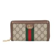 Pre-owned Fabric wallets Gucci Vintage , Beige , Dames