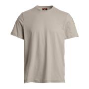 Casual Katoenen T-Shirt voor Mannen Parajumpers , Beige , Heren