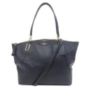 Pre-owned Leather shoulder-bags Coach Pre-owned , Blue , Dames