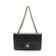 Pre-owned Leather chanel-bags Chanel Vintage , Black , Dames