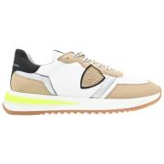 Lage Sneakers in Wit Beige Philippe Model , Multicolor , Heren