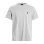 Casual Katoenen T-shirt voor Mannen Parajumpers , White , Heren