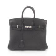 Pre-owned Leather handbags Hermès Vintage , Black , Dames