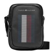 Pique Mini Reporter Tas Tommy Hilfiger , Black , Heren